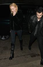 SOPHIE TURNER and Joe Jonas Out for Dinner in London 01/16/2018