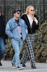 SOPHIE TURNER and Joe Jonas Out in New York 01/27/2018