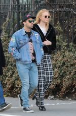 SOPHIE TURNER and Joe Jonas Out in New York 01/27/2018