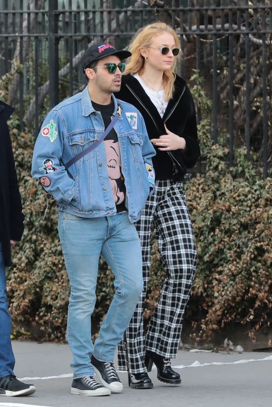 SOPHIE TURNER and Joe Jonas Out in New York 01/27/2018
