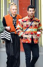 SOPHIE TURNER and Joe Jonas Out in New York 01/28/2018