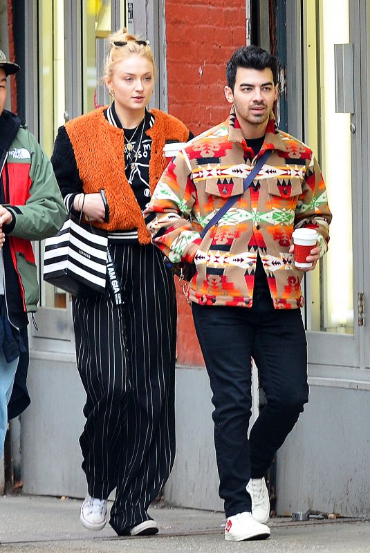SOPHIE TURNER and Joe Jonas Out in New York 01/28/2018