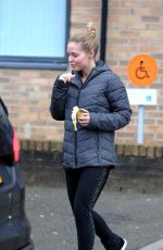 STEPHANIE WARING Leaves Dancing on Ice Hotel 01/09/2018