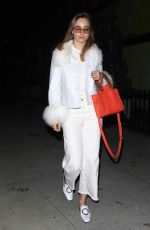 SUKI WATERHOUSE Leaves Piccolino Ristorante in West Hollywood 01/18/2018
