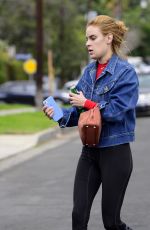 TALLULAH WILLIS Makeup Free Leaves a Gym in Los Angeles 01/22/2018