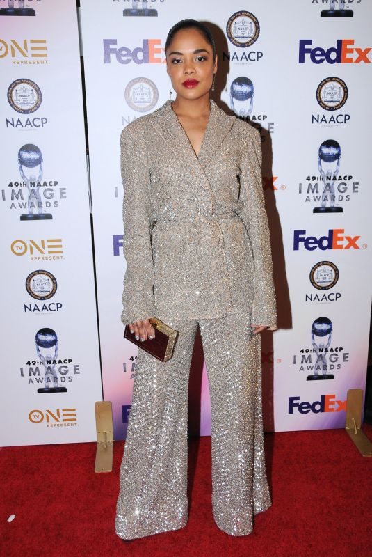 TESSA THOMPSON at 49th Naacp Image Awards in Pasadena 01/14/2018