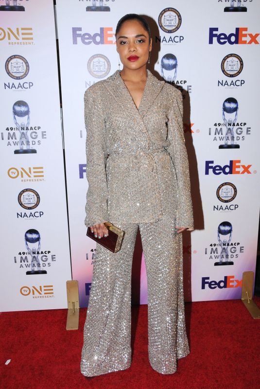TESSA THOMPSON at 49th Naacp Image Awards in Pasadena 01/14/2018