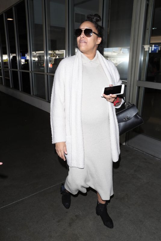 TIA MOWRY at LAX Airport in Los Angeles 01/26/2018