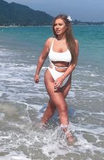 TYNE-LEXY CLARSON in Swimsuit on the Beach in Thailand 01/21/2018