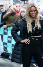 TYRA BANKS Leaves Build Series in New York 01/09/2018