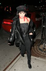 VANESSA HUDGENS Arrives at Bowery Hotel in New York 01/25/2018