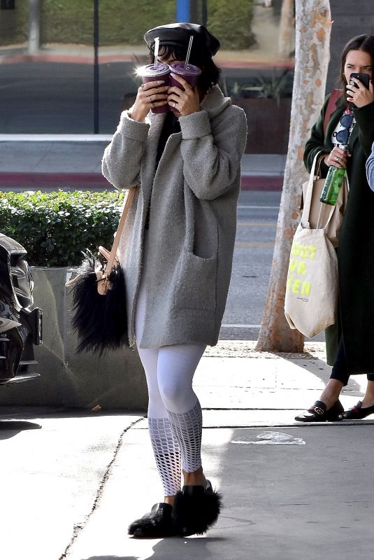 VANESSA HUDGENS Leaves Earth Bar in West Hollywood 01/15/2018