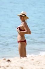 VICTORIA SILVSTEDT in Bikini on the Beach in St Barts 01/02/2018