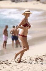 VICTORIA SILVSTEDT in Bikini on the Beach in St Barts 01/02/2018