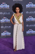 YARA SHAHIDI at Black Panther Premiere in Hollywood 01/29/2018