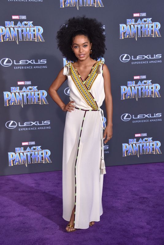 YARA SHAHIDI at Black Panther Premiere in Hollywood 01/29/2018