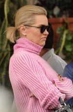 YOLANDA HADID Leaves Il Pistaio in Beverly Hills 01/30/2018