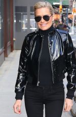 YOLANDA HADID Out and About in New York 01/24/2018