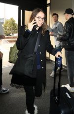 ZOE KAZAN at Salt Lake City International Airport in Park City 01/18/2018