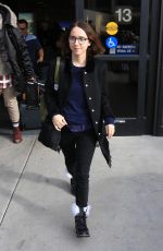 ZOE KAZAN at Salt Lake City International Airport in Park City 01/18/2018