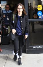 ZOE KAZAN at Salt Lake City International Airport in Park City 01/18/2018