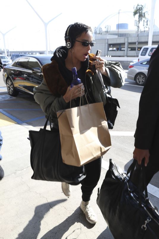 ZOE KRAVITZ at Los Angeles International Airport 01/11/2018