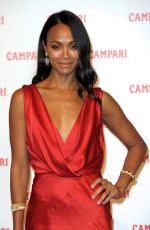 ZOE SALDANA at Campari Red Diaries Photocall in Milan 0130/2018