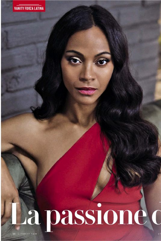 ZOE SALDANA in Vanity Fair Magazine, Italy February 2018 Issue