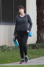 ZOOEY DESCHANEL Heading to a Gym in Los Angeles 01/10/2018