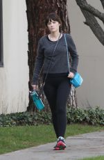 ZOOEY DESCHANEL Heading to a Gym in Los Angeles 01/10/2018