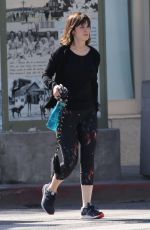ZOOEY DESCHANEL Shows New Haircut as She Goes to a Gym in Los Angeles 01/25/2018