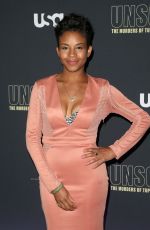 AASHA DAVIS at Unsolved the Murders of Tupac and the Notorious B.I.G. Premiere in Los Angeles 02/22/2018