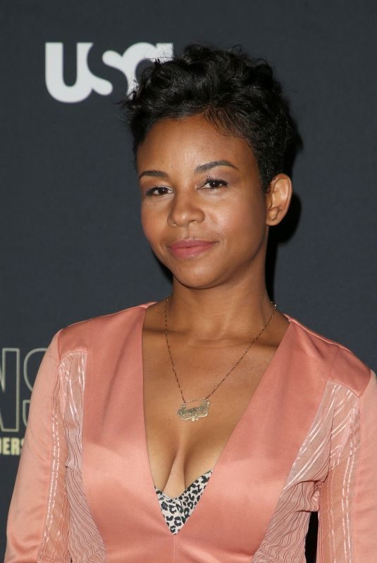 AASHA DAVIS at Unsolved the Murders of Tupac and the Notorious B.I.G. Premiere in Los Angeles 02/22/2018