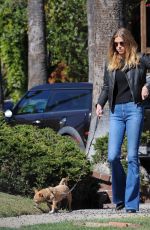 ADRIANNE PALICKI Out with Her Dog in Los Angeles 02/223/2018
