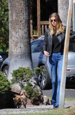 ADRIANNE PALICKI Out with Her Dog in Los Angeles 02/223/2018