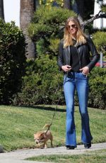 ADRIANNE PALICKI Out with Her Dog in Los Angeles 02/223/2018