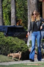 ADRIANNE PALICKI Out with Her Dog in Los Angeles 02/223/2018