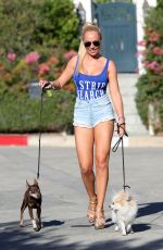 AISLEYNE HORGAN WALLACE in Denik Shorts Out with Her Dogs in Los Angeles 02/09/2018