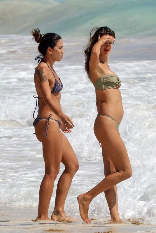 ALESSANDRA AMBROSIO in Bikini on the Beach in Tulum 02/16/2018