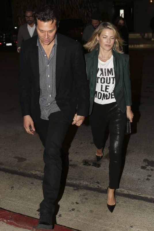 ALI LARTER and Hayes MacArthur at Craig’s Restaurant in West Hollywood 02/09/2018