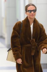 ALICIA VIKANDER Arrives at JFK Airport in New York 02/20/2018