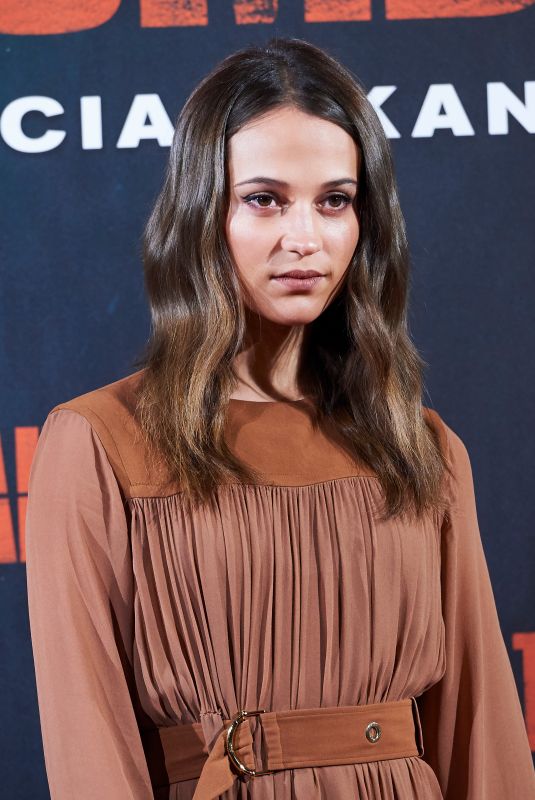 ALICIA VIKANDER at Tomb Raider Photocall in Madrid 02/28/2018