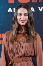 ALICIA VIKANDER at Tomb Raider Photocall in Madrid 02/28/2018