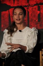 ALICIA VIKANDER at Tomb Raider Press Conference in Los Angeles 02/23/2018