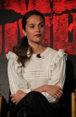 ALICIA VIKANDER at Tomb Raider Press Conference in Los Angeles 02/23/2018