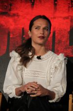ALICIA VIKANDER at Tomb Raider Press Conference in Los Angeles 02/23/2018