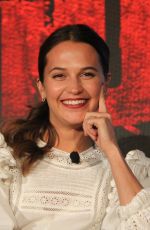 ALICIA VIKANDER at Tomb Raider Press Conference in Los Angeles 02/23/2018