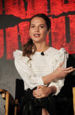 ALICIA VIKANDER at Tomb Raider Press Conference in Los Angeles 02/23/2018