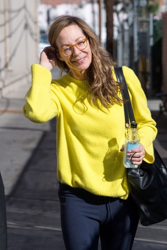 ALLISON JANNEY Arrives at Jimmy Kimmel Live in Los Angeles 02/20/2018