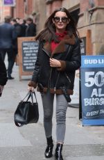 AMBER DAVIES Out for Lunch at Smokehouse Cellar Bar and Restaurant in Manchester 02/23/2018